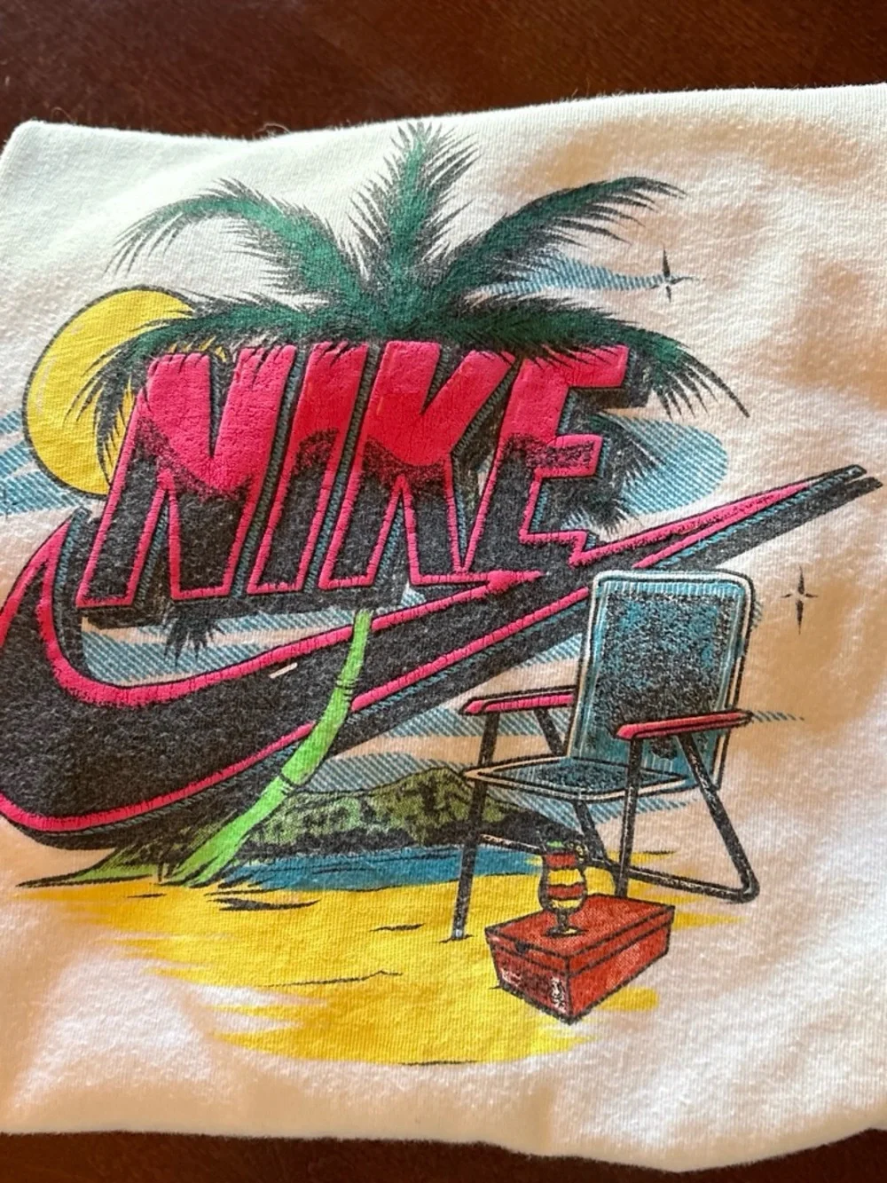 Nike White Tee with Gray Logo